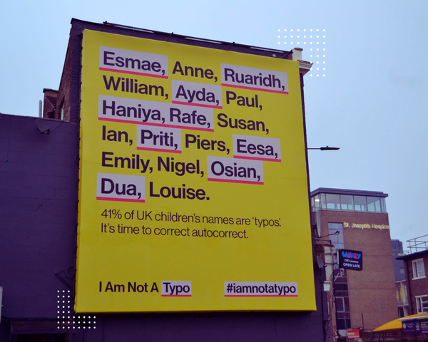 ‘I am not a typo’ Campaign Challenges Tech Giants to Update Harmful Systems to Reflect our Multicultural Society